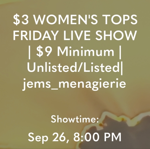 FRIDAY LIVE SHOW NOTIFICATION | jems_menagierie - Picture 1 of 16
